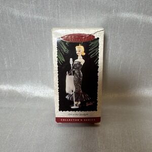 Vintage Hallmark Solo In The Spot Light Barbie 1995 Edition Dress Black Ornament